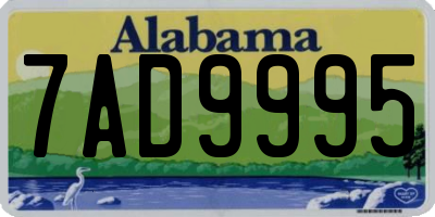 AL license plate 7AD9995