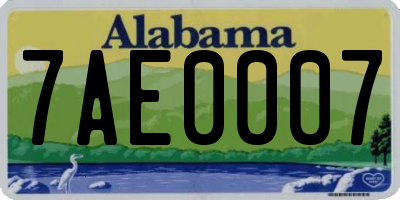 AL license plate 7AE0007