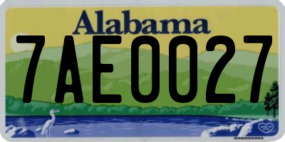 AL license plate 7AE0027