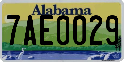 AL license plate 7AE0029
