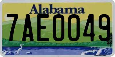 AL license plate 7AE0049