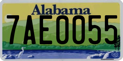 AL license plate 7AE0055