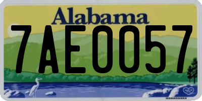 AL license plate 7AE0057