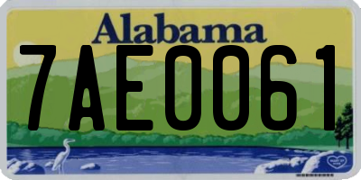 AL license plate 7AE0061