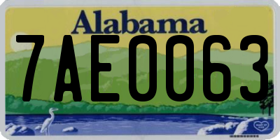 AL license plate 7AE0063