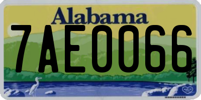AL license plate 7AE0066