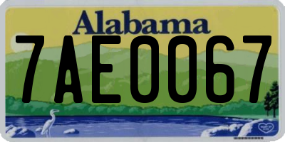 AL license plate 7AE0067