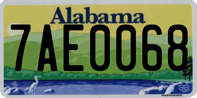 AL license plate 7AE0068