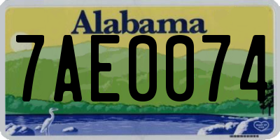 AL license plate 7AE0074