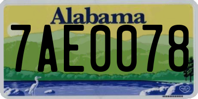 AL license plate 7AE0078