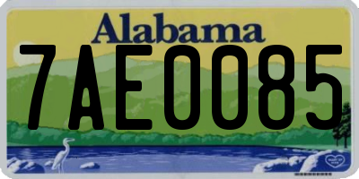 AL license plate 7AE0085