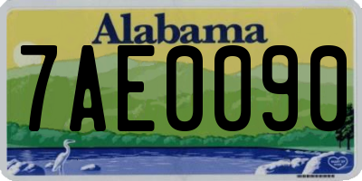 AL license plate 7AE0090