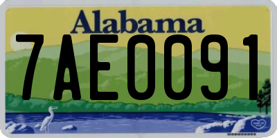 AL license plate 7AE0091