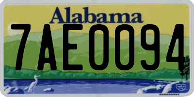 AL license plate 7AE0094