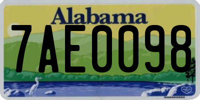 AL license plate 7AE0098