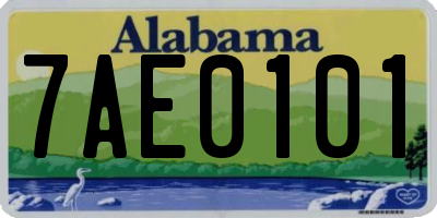 AL license plate 7AE0101