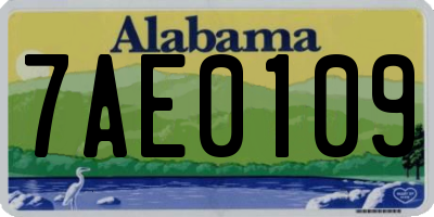 AL license plate 7AE0109