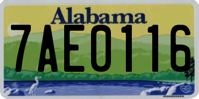 AL license plate 7AE0116
