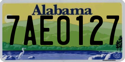 AL license plate 7AE0127