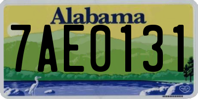 AL license plate 7AE0131