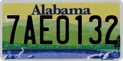 AL license plate 7AE0132