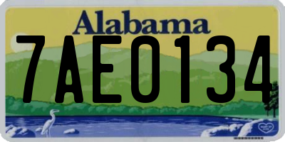AL license plate 7AE0134
