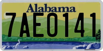 AL license plate 7AE0141