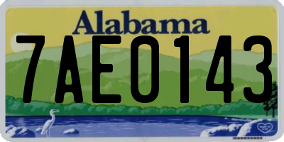 AL license plate 7AE0143