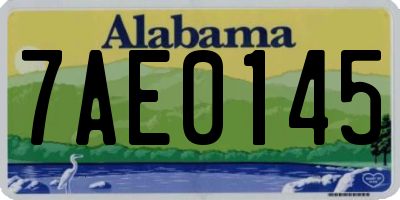 AL license plate 7AE0145