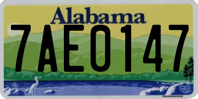 AL license plate 7AE0147