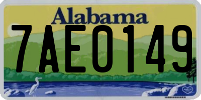AL license plate 7AE0149