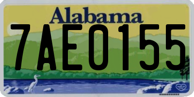 AL license plate 7AE0155