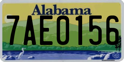 AL license plate 7AE0156