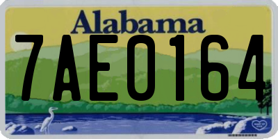 AL license plate 7AE0164