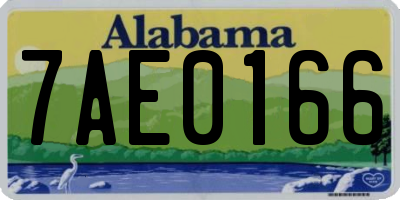 AL license plate 7AE0166