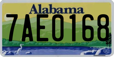 AL license plate 7AE0168