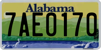 AL license plate 7AE0170