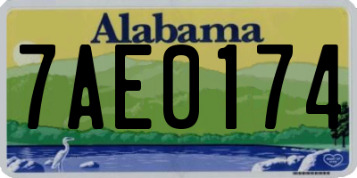 AL license plate 7AE0174
