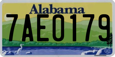 AL license plate 7AE0179