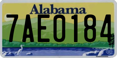AL license plate 7AE0184