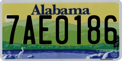 AL license plate 7AE0186