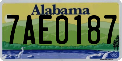 AL license plate 7AE0187