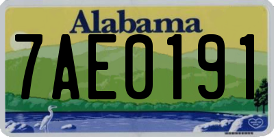 AL license plate 7AE0191