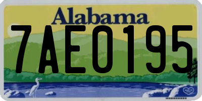 AL license plate 7AE0195