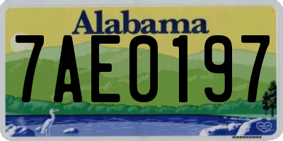 AL license plate 7AE0197