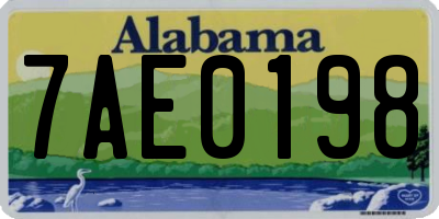 AL license plate 7AE0198