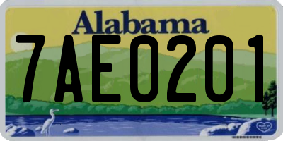 AL license plate 7AE0201