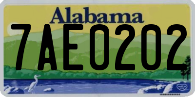 AL license plate 7AE0202
