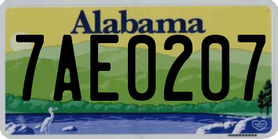 AL license plate 7AE0207