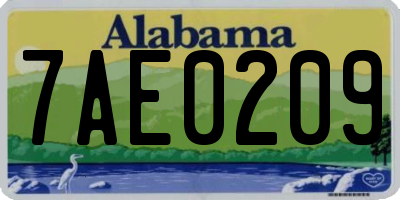 AL license plate 7AE0209